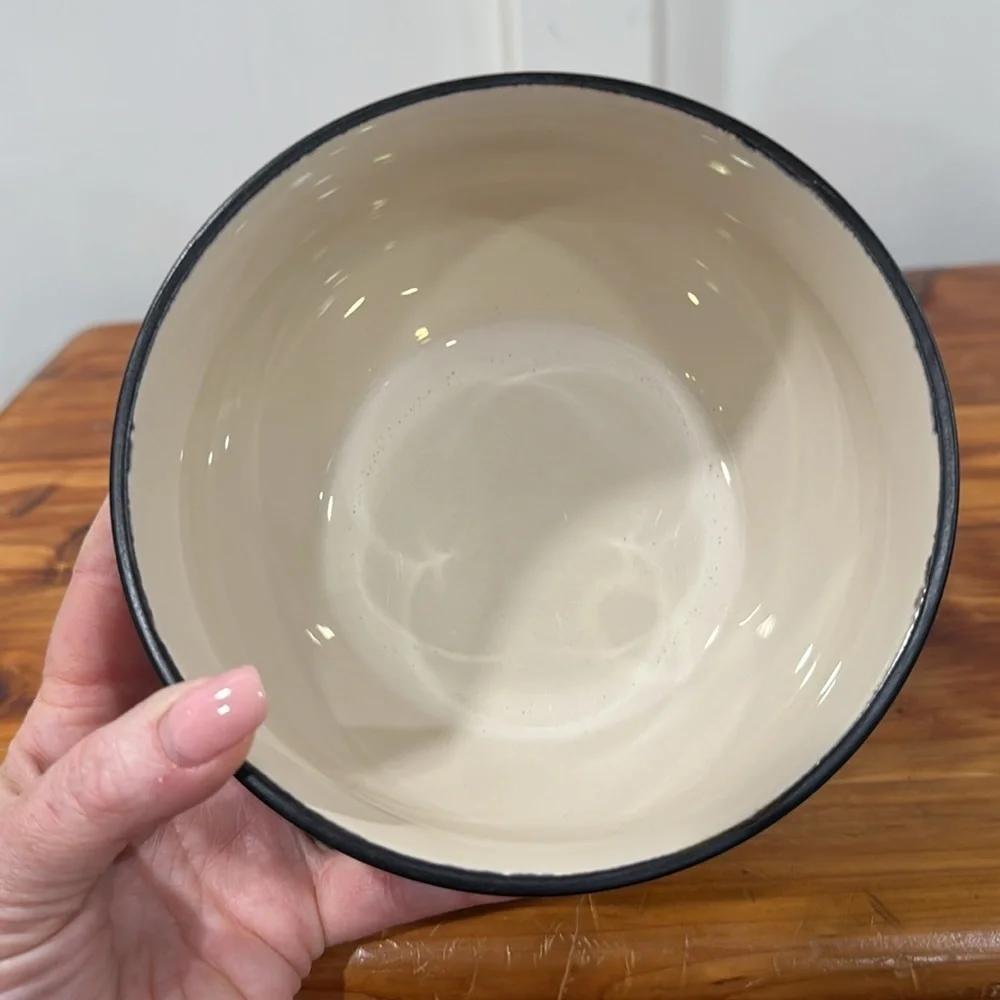 Bass Pro Shops Canoe Tree Water Outdoors Black Soup Cereal Bowls Set of 2